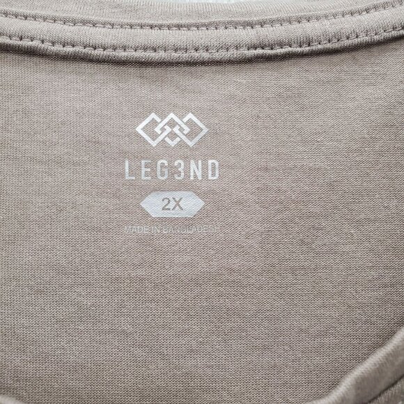 LEG3ND Woman's Atmosphere Heather Taupe Moisture Wicking Active Tank NWT Plus 2X - Picture 4 of 6